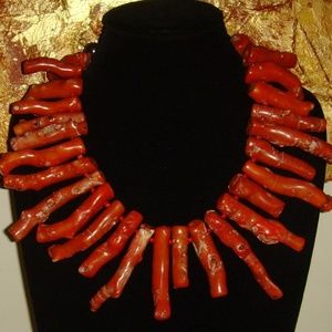 Massive Coral Runway Necklace